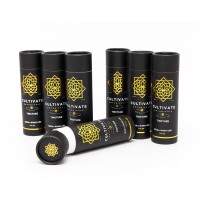 Luxury black paper tube packaging paper perfume packaging tube with foil stamping